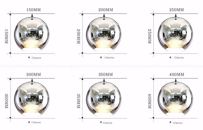 Подвеска в виде стеклянного шара, современные люстры, зеркальный шар, подвесной светильник, светильник для дома, кухни, декоративное освещение