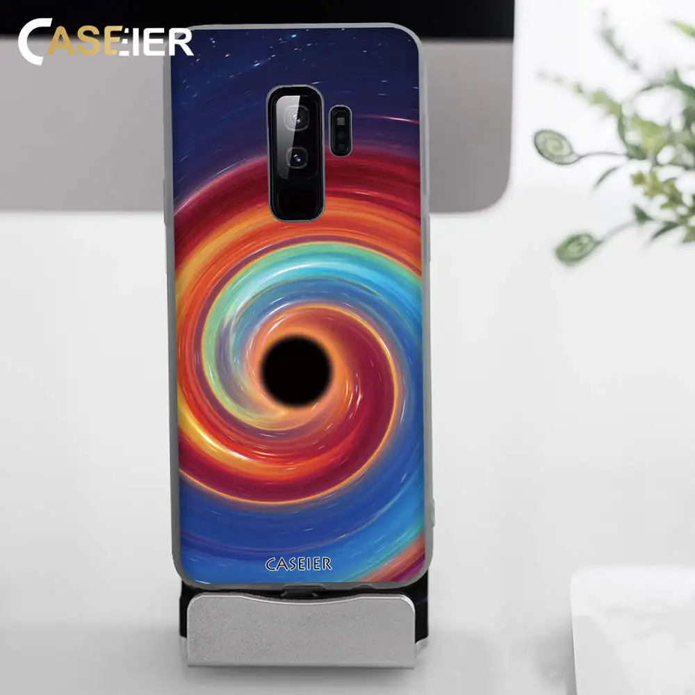 

CASEIER Black Hole Pattern Case For Samsung A8 A6 A5 A7 2018 Cool Phone Case For Samsung S10 S10E S8 S9 Plus S7 Note 8 9 Cover