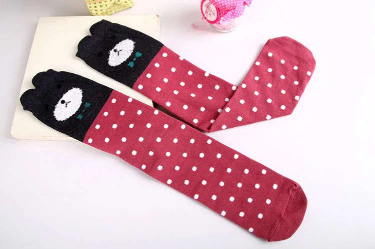 Cute Animal Socks Kids Girls Knee High Socks 3D Cartoon School Over Knee Long Socks Cotton Fox Cat Boys Leg Warmer 3-10Y