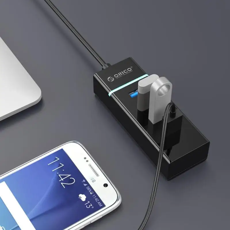ORICO W6PH4-U3-V1 4 порта USB3.0 концентратор 5 Гбит/с высокоскоростной адаптер сплиттер конвертер кабель для ноутбука