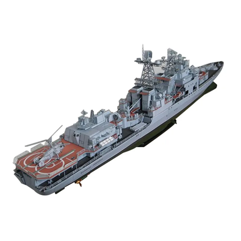 

Paper Russia Dreadnaught Warship Model Toys Handmade 3D DIY Antisubmarine ship creative show props tide decorate Collection Gift