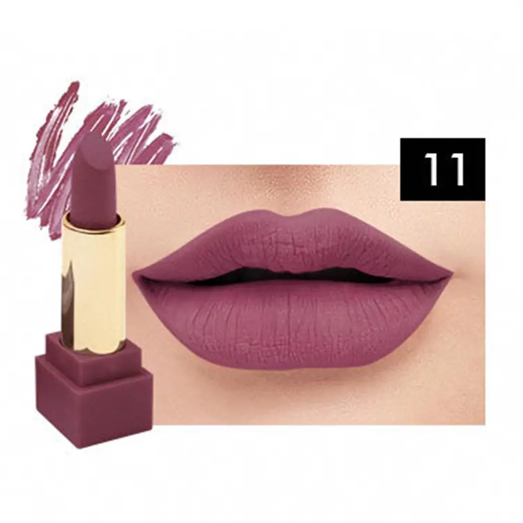 New Makeup Cosmetic Matte Long Lasting Waterproof Color 1-Color 12 Soft Lip Cream Lipstick Gloss |