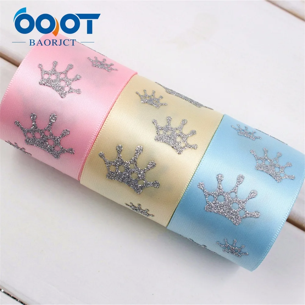 

1741228,OOT BAORJCT 38mm 10yard/lot crown Ribbons Thermal transfer Printed grosgrain Wedding Accessories DIY handmade material