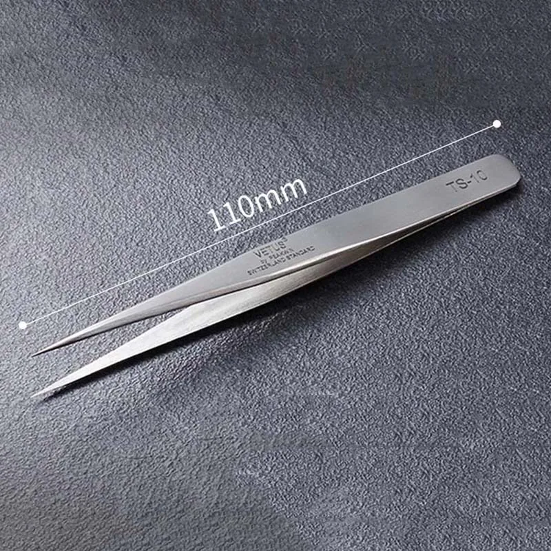 

TS-11 Economic Tweezers Precision Stainless Steel Tweezer Tools Eye lashes Eyelash Extension Tweezers Pincet Eyelash Vetus
