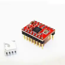 3D-принтеры Reprap шагового драйвер A4988 Драйвер шагового двигателя Модуль+ теплоотвод 3D-принтеры Запчасти аксессуары