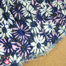 1psc экспортная ткань синяя Хризантема цветочный аккордеон складывается через 100 Корея нейлоновая шифоновая юбка Лесная Ткань(плиссированная 0,5 м