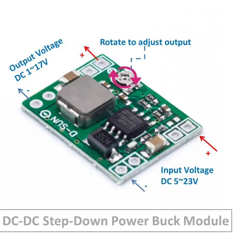 3а мини DC-DC Регулируемый понижающий преобразователь мощности от 5V12V48V до 3V35V для