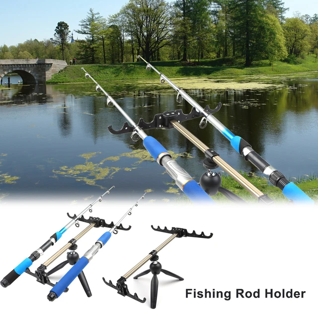 360°Aluminum Alloy Fishing Rod Holder, Adjustable Fishing Rod Holder,  Fishing Tackle Tool, 2 Rod Vertical Fishing Cooler Holder - AliExpress