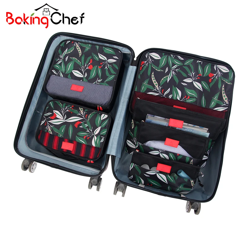 Baratos BAKINGCHEF 6 unids set Set viaje bolsas de embalaje portátil cubo ropa interior clasificación organizador bolsa accesorios suministros