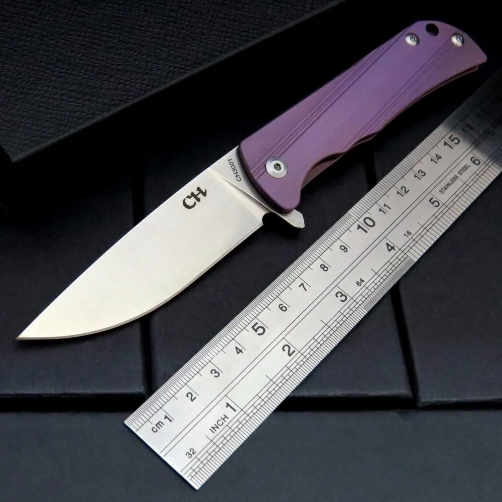 CH CH3001 AUS-8 лезвие с титановой ручкой, складной нож, тактический нож для выживания, инструмент для кемпинга, Универсальный Карманный Нож для повседневного использования