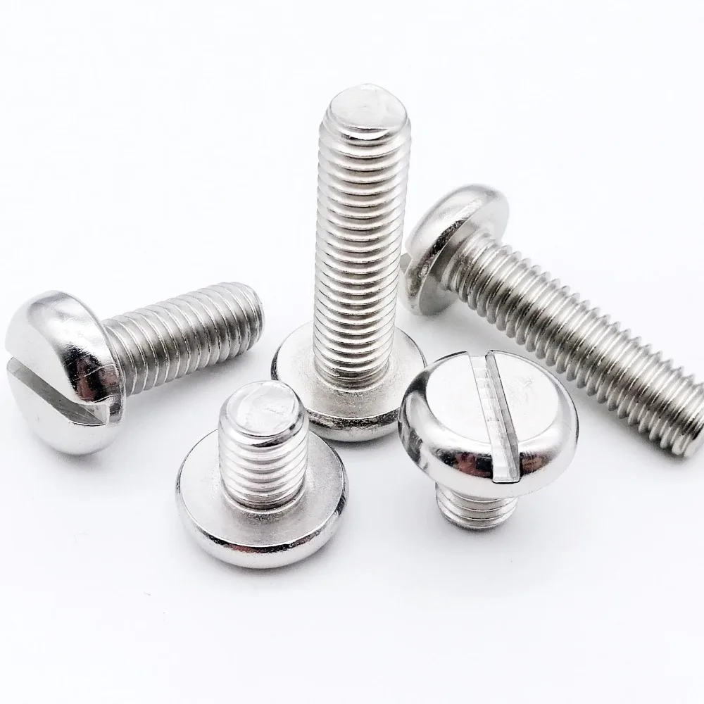 M3 M4 M5 Slotted Pan Head Machine Screws A2 304 Stainless Steel Slot Csk Bolt 