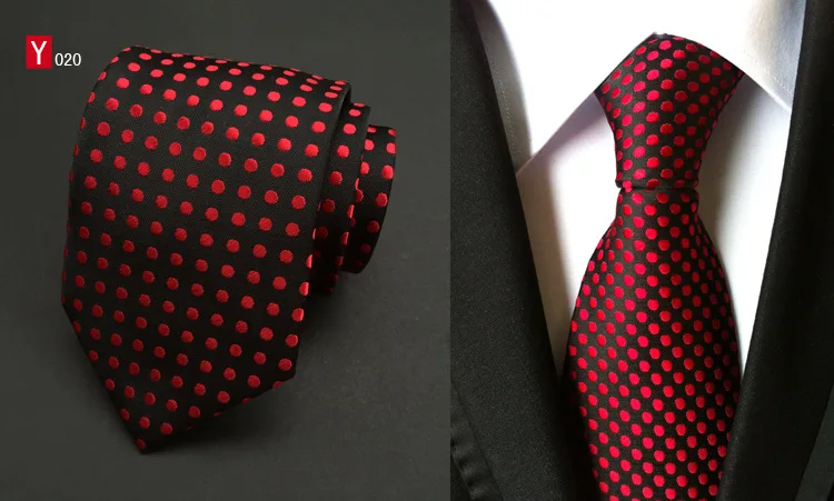 RBOCOTT, модный галстук в синий горошек, 8 см, галстук для мужчин, красные свадебные галстуки на шею, мужские классические галстуки для бизнеса, вечерние, аксессуары для костюма