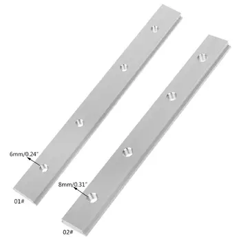 

M6 M8 200mm Slide Slab T Track Slot For T-slot Miter Track Fixture Slot Router Table Woodworking Tools