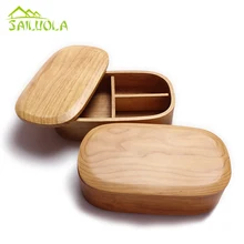 Ланчбокс Lancheira японский стиль твердый деревянный контейнер для риса для детей L18cm-w10cm-h5cm