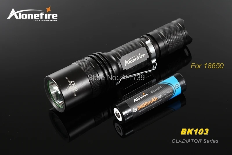 AloneFire GLADIATOR серии BK103 CREE XM-L2 светодиодный 5 Режим Портативный светодиодный фонарик для 1x18650 аккумуляторных батарей