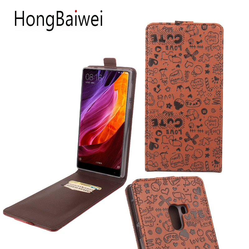 

HongBaiwei for Xiaomi MIX Case Cover Leather Wallet Card Holder Flip Cute Pink Phone Case for Xiaomi MIX