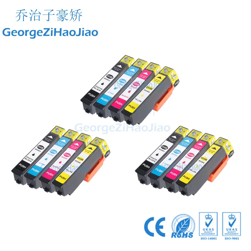 

12PCS PBCMY 3351XL Ink Cartridge Compatible for Epson XP-530 XP-630 XP-830 XP-635 XP-540 XP-640 XP-645 3