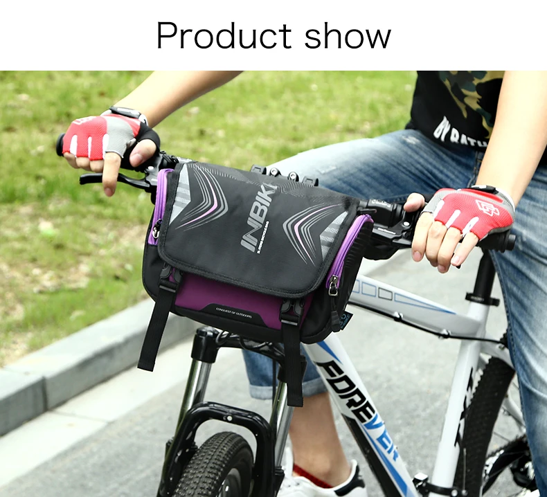 INBIKE, большая вместительность, Аксессуары для велосипеда, водонепроницаемая велосипедная сумка, сумка на руль, передняя Труба, сумка для велосипеда, карман на плечо, рюкзак, H-9