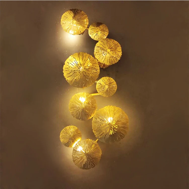Золотой роскошный настенный светильник, задний фон для дома, гостиной, спальни, креативное Модное Освещение, современный светодиодный стеклянный шар