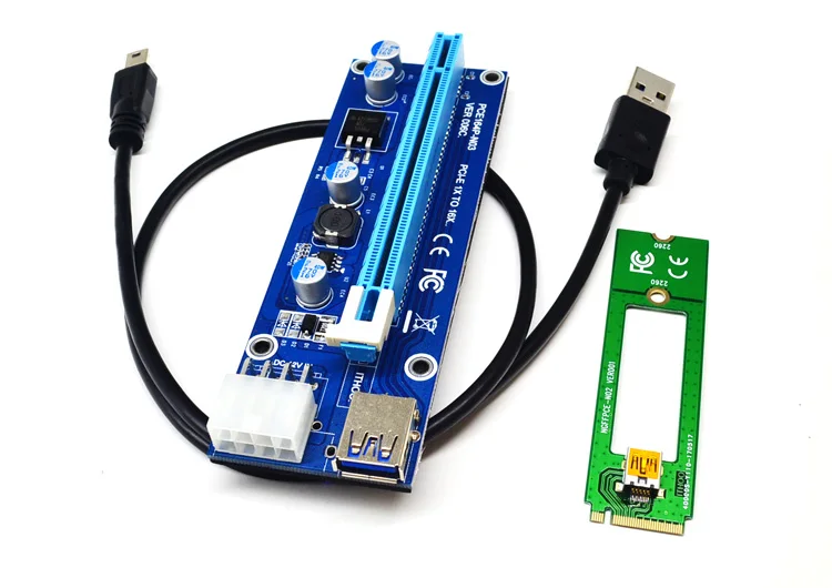 M.2 NGFF на PCI-E X16 слот передачи для интеллектуального M2 удлинитель Кабель SATA 6pin Питание переходная карта для BTC устройства
