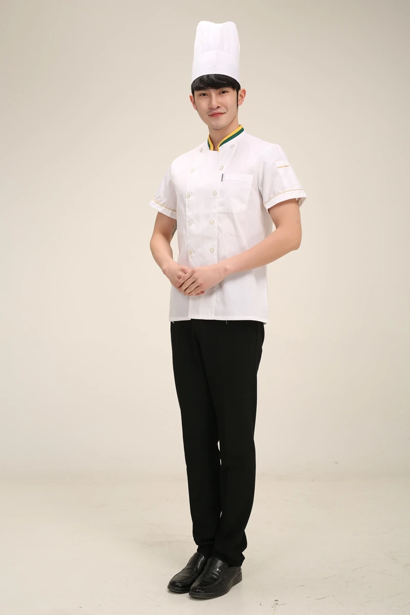 2017 summer hotel restaurant chef working uniform yellow green 2017 summer hotel restaurant chef working uniform yellow green