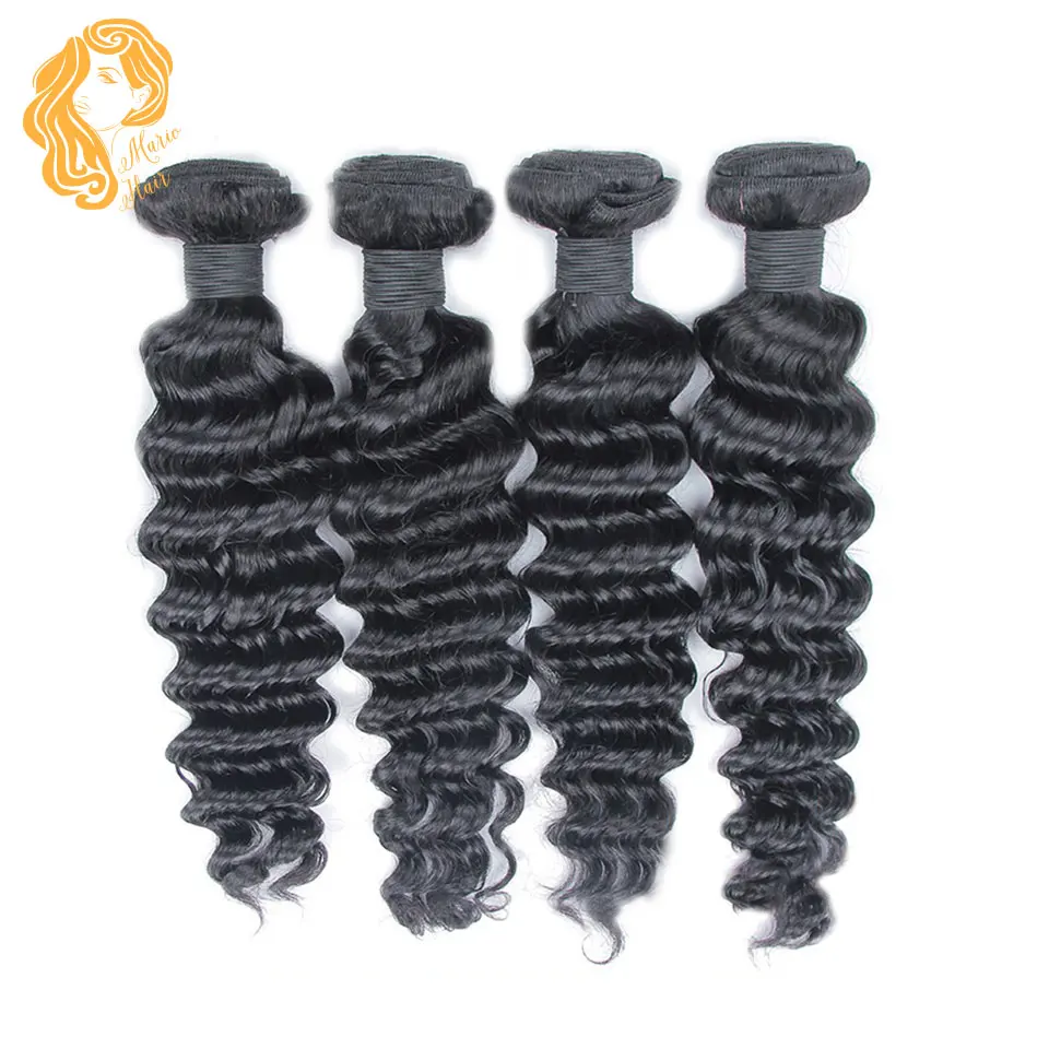 Бразильский Глубокая Волна 7А Глубокий Вьющиеся Волосы Девственницы 3 шт./лот