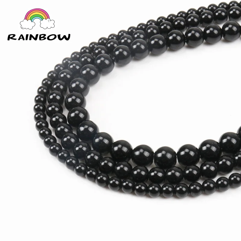 

Natural Black Hematite Beads Round Loose Stone Beads For Jewelry Making DIY 4/6/8/10/12mm