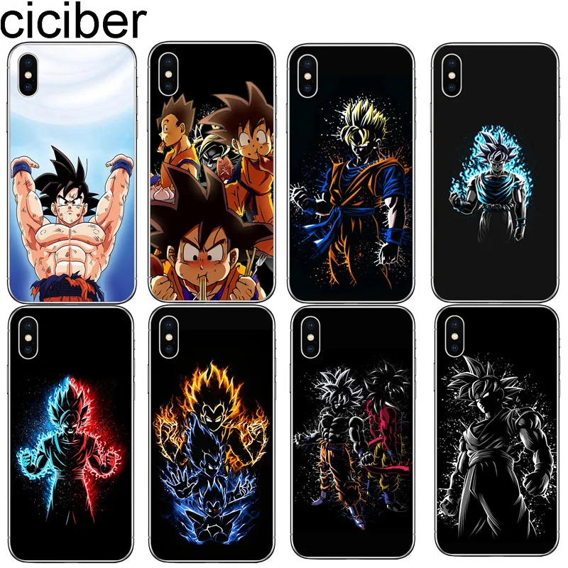 

cicibers Phone Case for iphone 11 Pro Max 7 8 6 S Plus 5 5S SE X XR XS MAX Soft Silicone TPU Cover Coque Dragon Ball Z Super DBZ