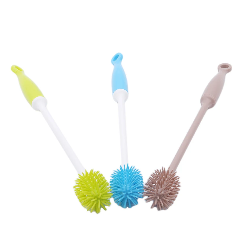 3 Colors Baby Bottle Brushes Cleaning Cup Brush For Nipple Spout Tube Kids Feeding Cleaning Brush Nipple Brush Coffe Tea