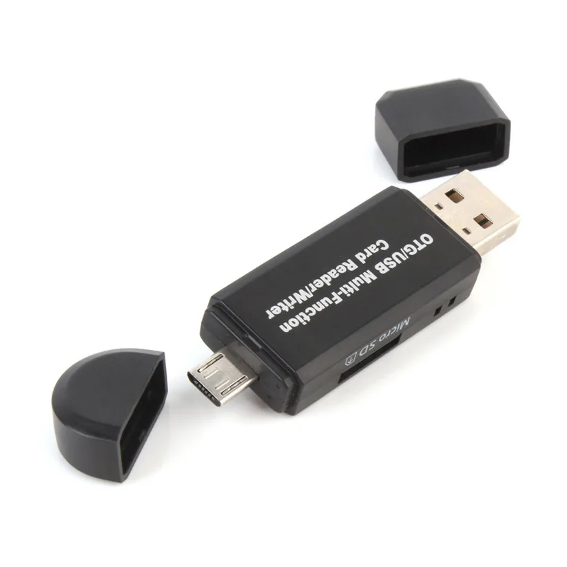 Ouhaobin Card Readers MINI USB 2.0 +OTG Micro SD/SDXC TF Card Reader