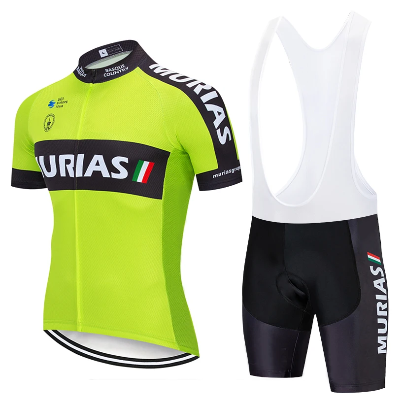 

New 2019 MURIAS Cycling team jersey 20D bike shorts set Quick Dry Ciclismo clothing men summer EUSKADI cycling Maillot wear