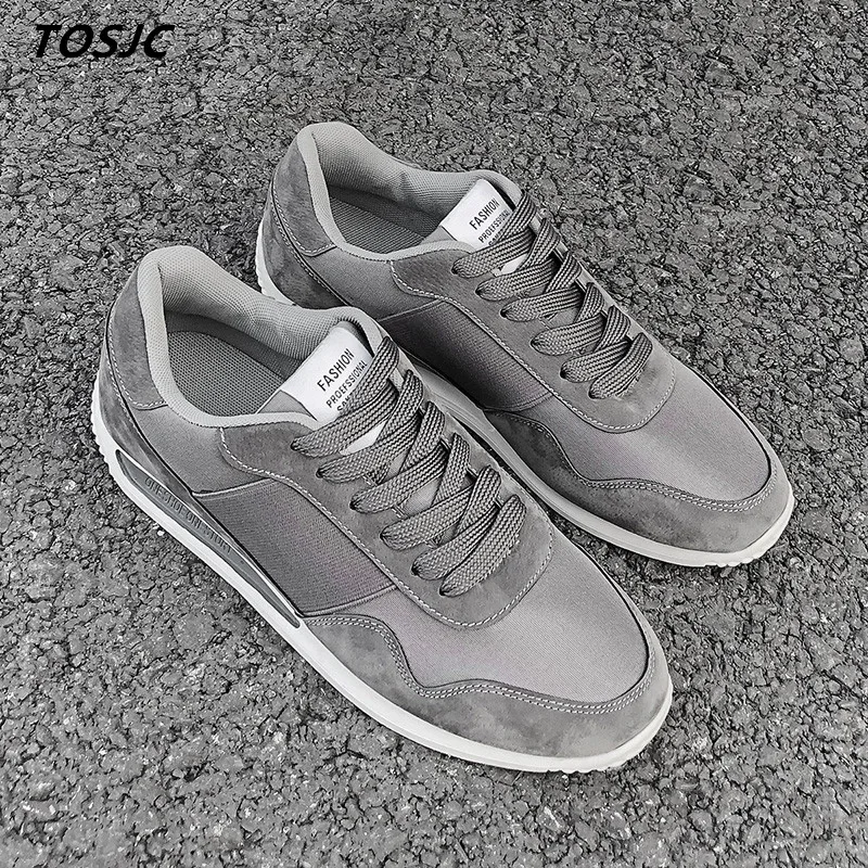 

TOSJC Man Casual Sneaker Lace Up Vulcanized Shoes Zapatos Hombre Male Casual Shoes Sapato Masculino