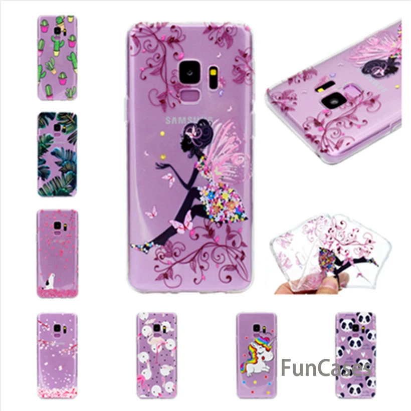 

Case For Samsung S9 Case Silicone For Samsung Galaxy S8 S9 Plus Transparent Case A8 Plus Protective Pattern Cover gelaksi