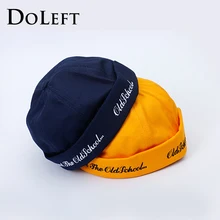 Одноцветная Классическая Шапка Miki, Ретро стиль, унисекс, моряк, Docker, кепки для мужчин, регулируемая, Harajuku, без полей, Череп, петля, шапочка, Снэпбэк