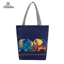 Национальная сумка-тоут, Экологичная многоразовая хозяйственная сумка, хорошее качество, печать на холсте ткани, женская сумка через плечо, сумка для покупок T44