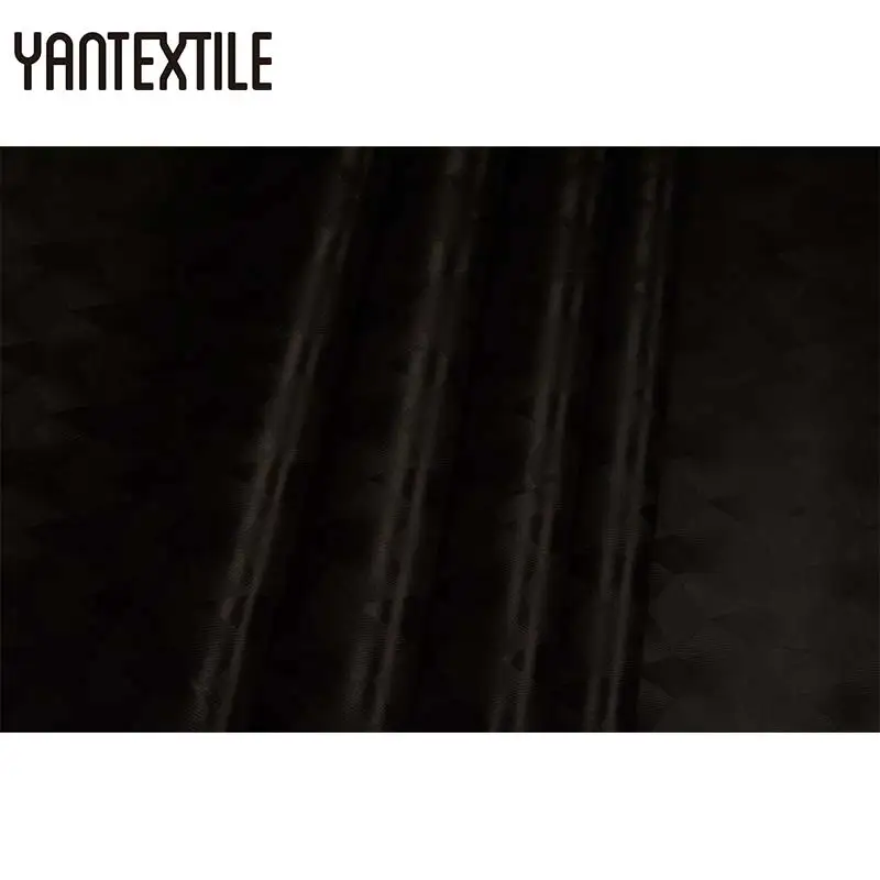 

YANTEXTILE Black Damask Fabric 10 Yards African Guinea Brocade Fabric Bazin Riche Getzner African Cloth For Men Tissu Patchwork