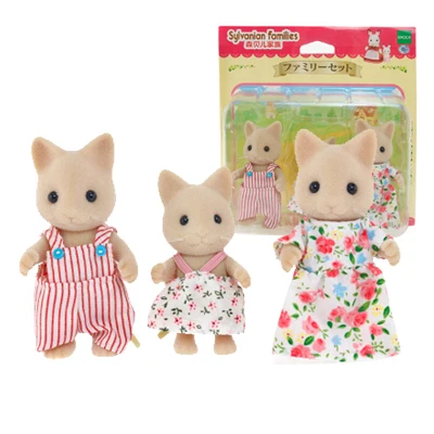 Sylvanian Families кукольный домик пушистая фигурка животного Семейный комплект кролик/медведь/собаки/белки/кошка/овца/обезьяна новинка - Цвет: 14348