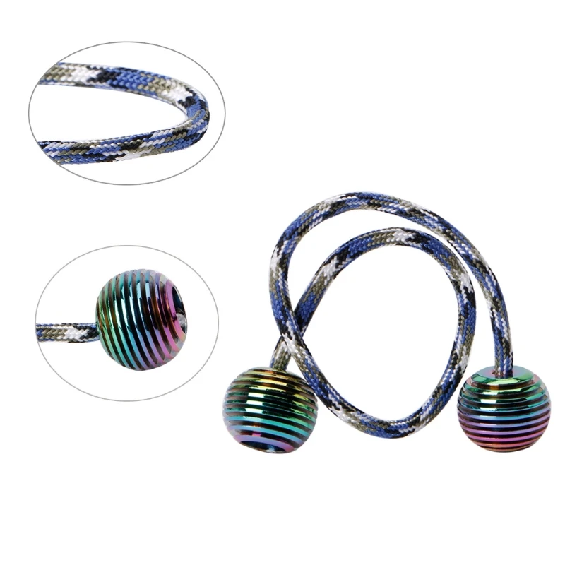 Metal Begleri Fidget Toy Worry Beads Finger Skill Paracord Stress Toy Aluminum Alloy Colorful