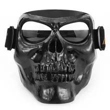 Mostro Maschera Moto Occhiali Partita Open Viso Moto Mezza Vintage Retro Caschi Cranio Tattico Outdoor Gioco di Guerra Viso Maschera