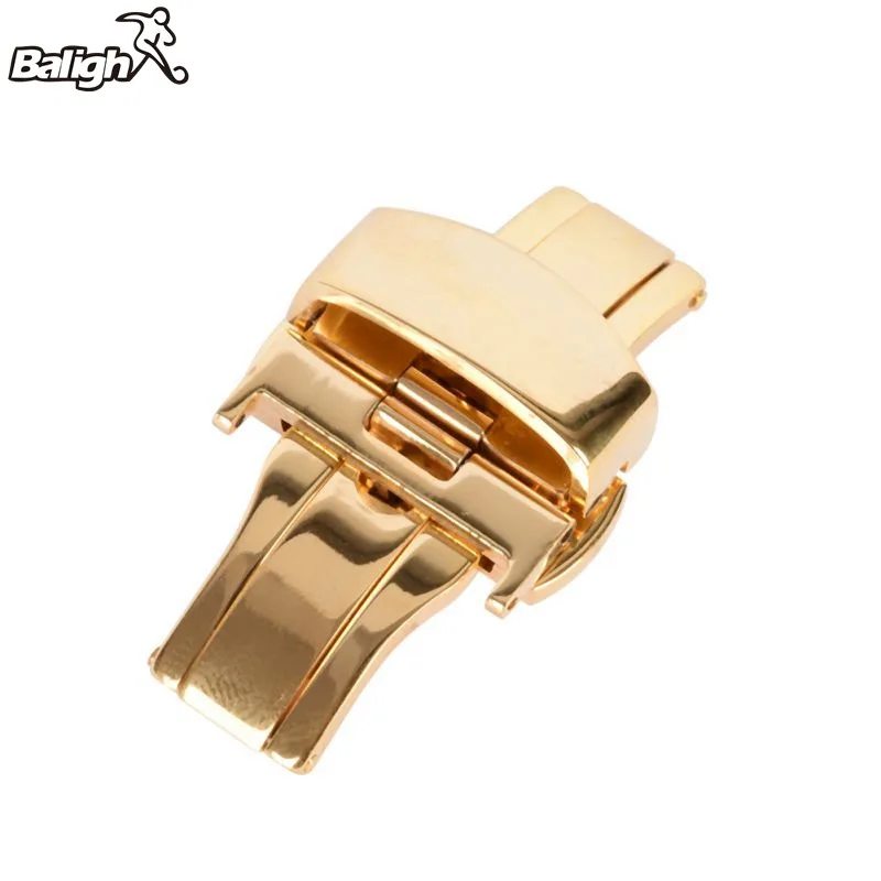 

stainless Steel Pin Buckle Deployant Fasten Gold Black Silver Rose gold Watchband Clasp Color & Width (16mm,18mm,20mm 22mm 24mm)