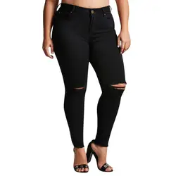 JAYCOSIN Женская одежда Джинсы черные Экстра стрейч большого размера джинсовые брюки Модные Высокая талия обтягивающие узкие джинсовые брюки
