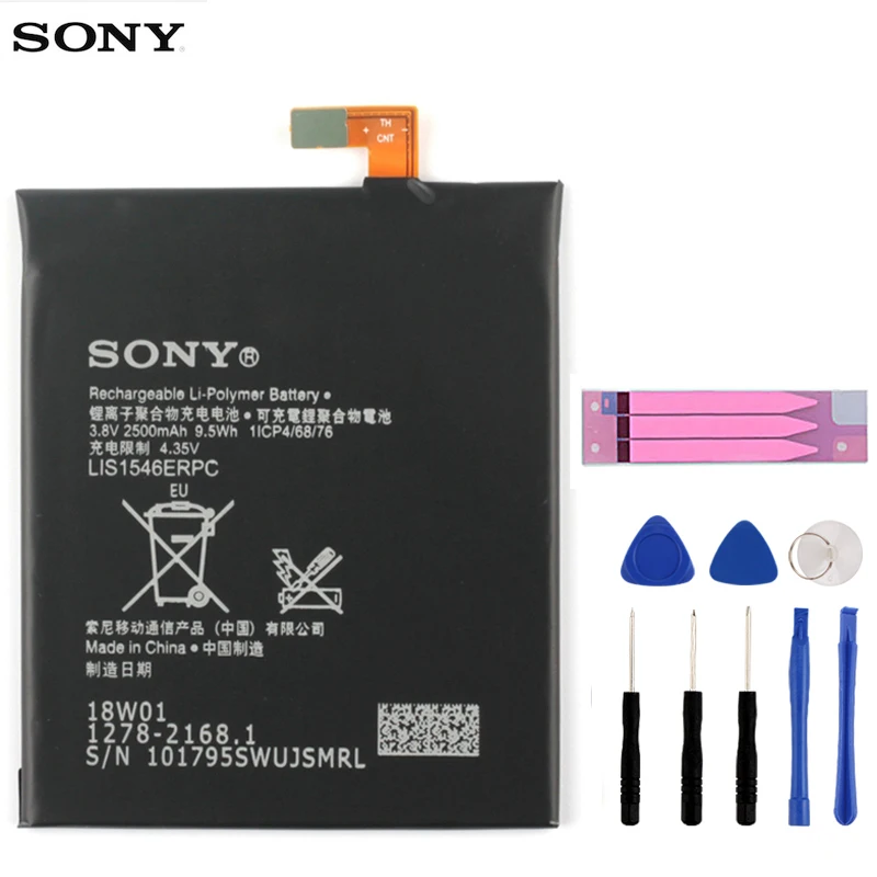 

Original Replacement For SONY Xperia C3 S55T S55U LIS1546ERPC Genuine Phone Battery 2500mah + Tools Kit