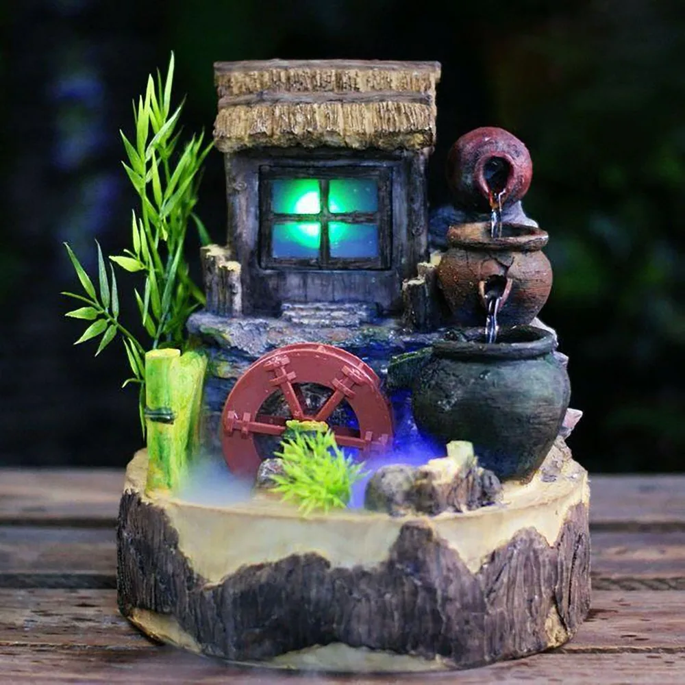 Ecological Fish Tank Desktop Home Fountain Landscape Aquarium Wind Water  Wheel Ornaments Office Decorations Retro Chinese Europe - Aquariums -  AliExpress