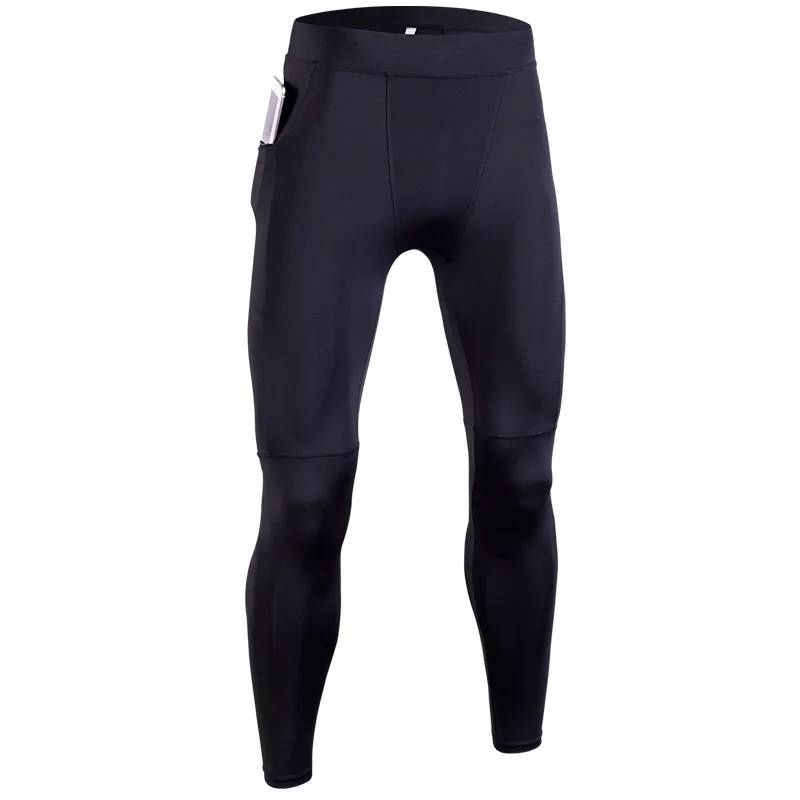 

Men Running Fitness Tights Compression Pocket Yoga Pants Quick Dry GYM Sports Leggings Workout Basketball Exercise Clothing