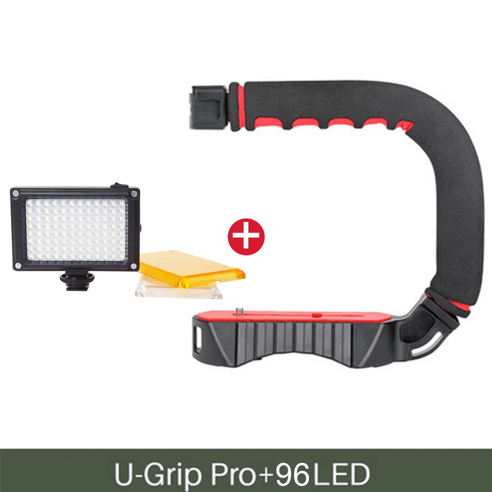 Ulanzi U-Grip Pro тройное крепление башмака 5D2 стабилизатор стедикам ручка Видео Camra смартфон Риг комплект для Nikon Canon iPhone X 8 - Цвет: U-Grip Pro add 96