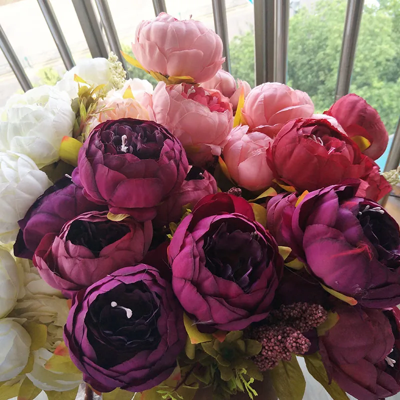 European Peony 16 Colors High Quality Silk Peony. Artificial Flower