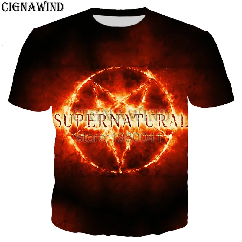 

New arrive popular Hot Tv Supernatural t shirt men women 3D print fashion cool harajuku style tshirt streetwear casual tops