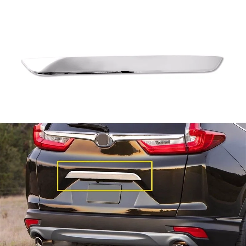 1Pcs Chrome Rear Tailgate Bazel Lid Cover Trim for 2017-2018 Honda CRV Accessories US Exterior Parts New 1Pcs Chrome Rear Tailgate Bazel Lid Cover Trim for 2017-2018 Honda CRV Accessories US Exterior Parts New