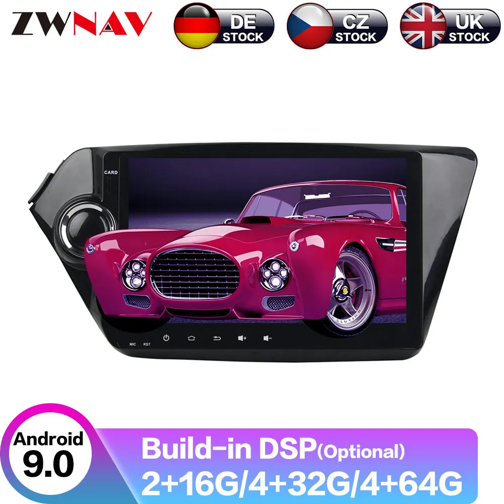 

Android 9 4+64G DSP Car No 2 din Player GPS Navigation For Kia k2 RIO 2010 - 2015 Head Unit Multimedia Player Tape Recorder