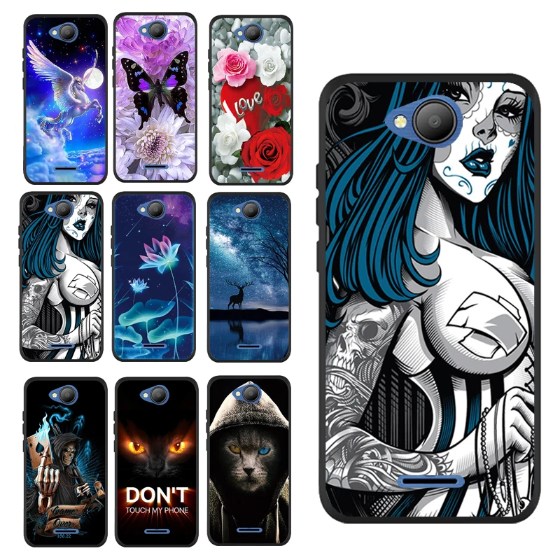 

For BQ 4501 G Blue Hair Art Girl Individual Case for BQ-4501G Fox Easy Beauty Girls Cover